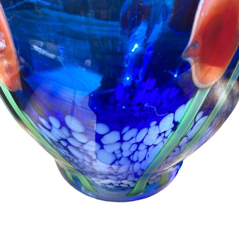 Vintage Late 20th Century Hand Blown Multicolored Case Crystal Polish Va… - Picture 3 of 9